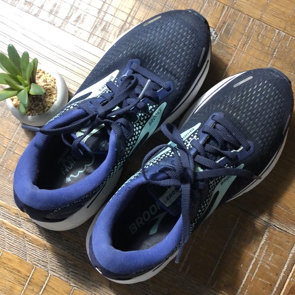 BROOKS Ghost 14 Sz 6.5M Navy Aqua - Picture 2 of 9